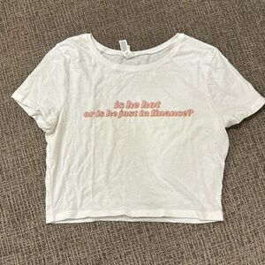 is he hot or is he just in finance? cropped tee